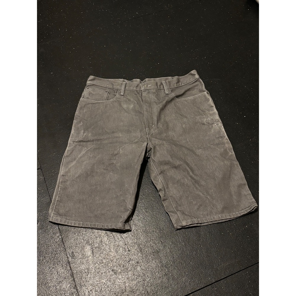 Levis 569 Loose Straight Denim Shorts Mens 38 Gray Relaxed Fit Jean Shorts